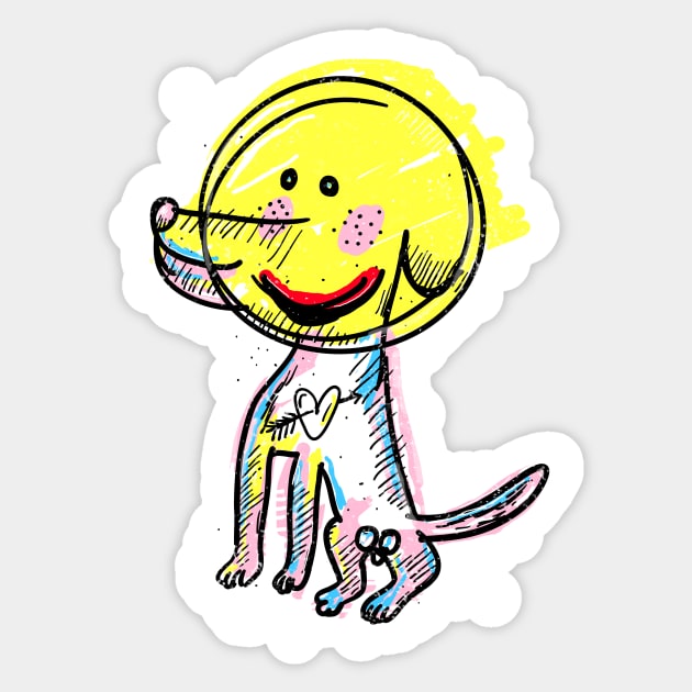 Smile Dog Sticker by martinussumbaji